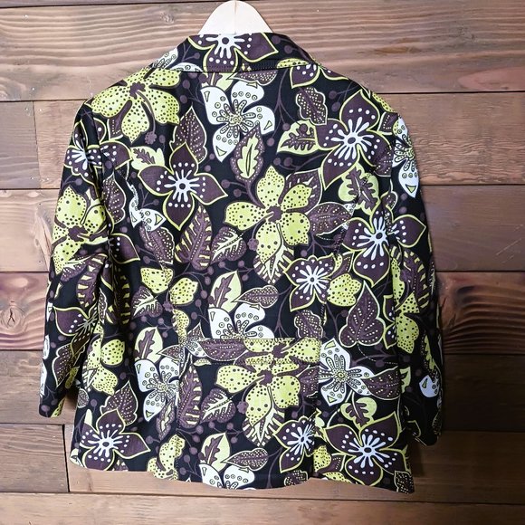 *SALE* NATURAL COTTON VEX Blazer muted tones 3/4 sleeve SZ 14 like new - Picture 9 of 10